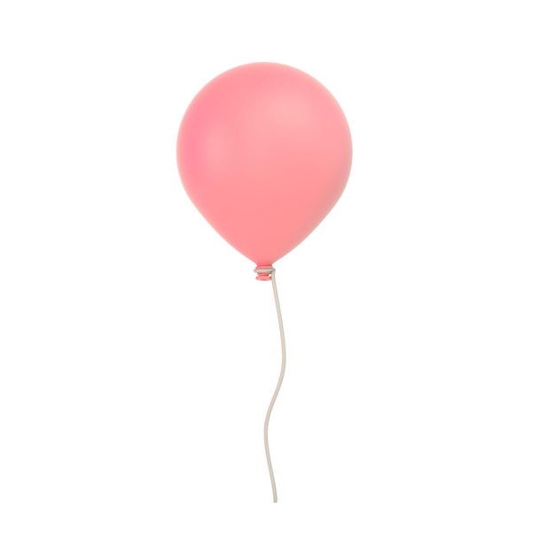 Balloon Front Side In White Background