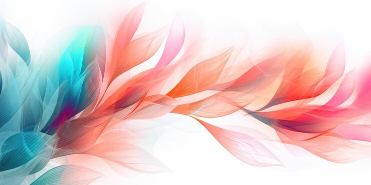 Foto beautiful abstract teal pink orange pencil drawing floral design background generative ai aig32
