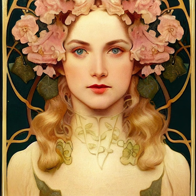 beautiful woman portrait illustration