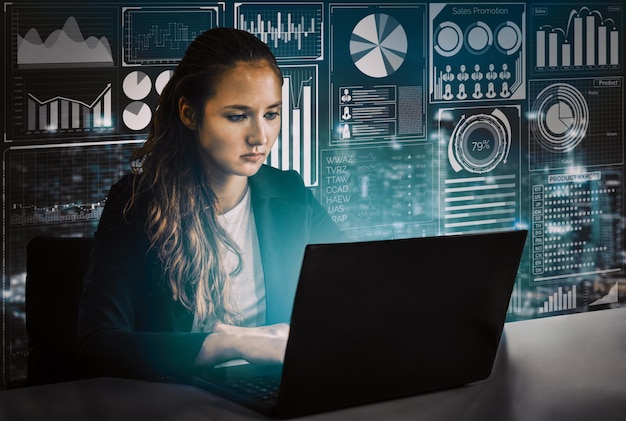 Big Data Technology for Business Finance Concept uds