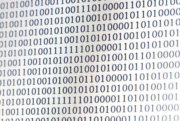 Binær kode på LED computerskærm