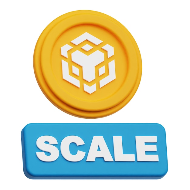 binance crypto coin 3d icon isolated on the white background