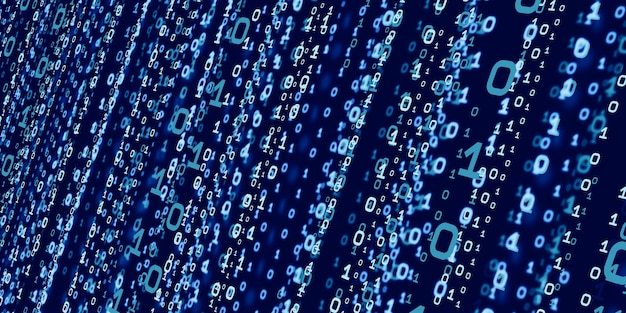 Binary code background motion binary data Hacking computer data Technology of digital binary data