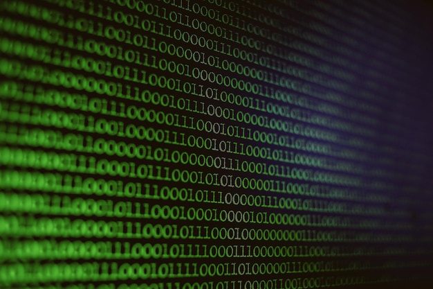 Binary Code Background Technology abstract green background vintage photo processing