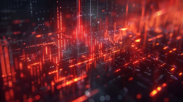 Binary code running through a computer system