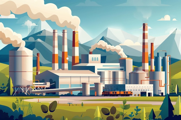 Biomass power plant industrial conversion of organic materials into renewable energy