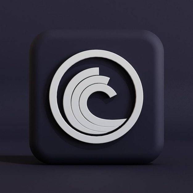 BitTorrent cryptocurrency symbol logo 3d illustration