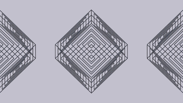 black abstract cubes. gray background. 3d render.