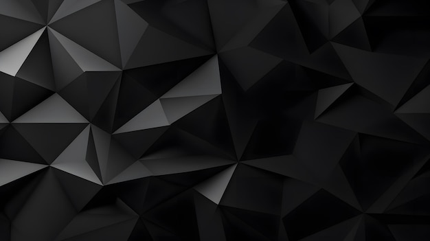 Black abstract geometric background from polygons