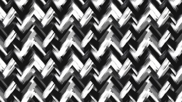 Black and White Chevron Brushstrokes