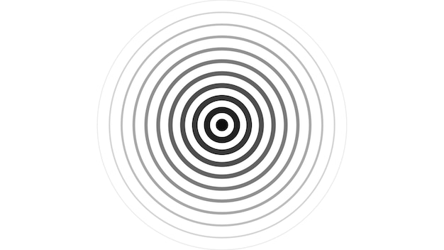 black color radio wave isolated on white background sound wave abstract background radio station signal radial fade wave for sound swirl radio and sonar