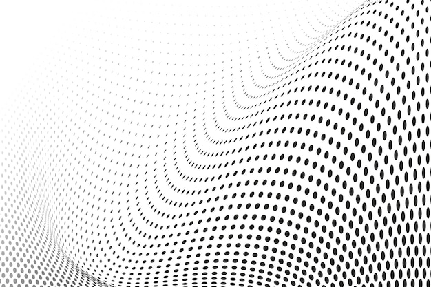 black gradient background halftone style