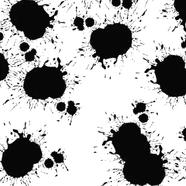 Black ink splash on white background