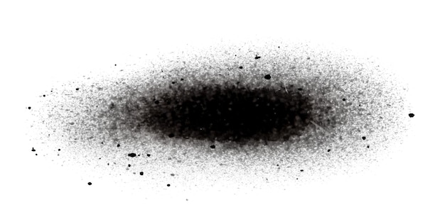 Black png ink splatter collage element transparent background