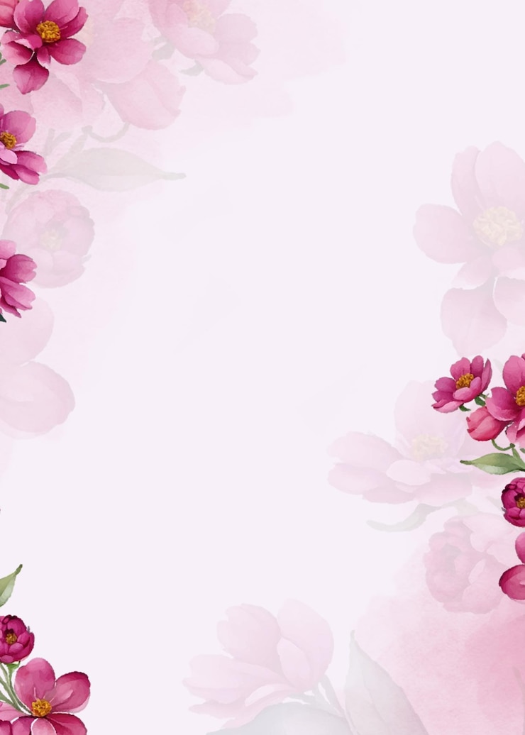 Bild blank paper with floral background