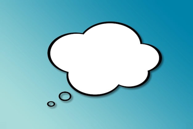 Blank Speech bubble cloud on color background