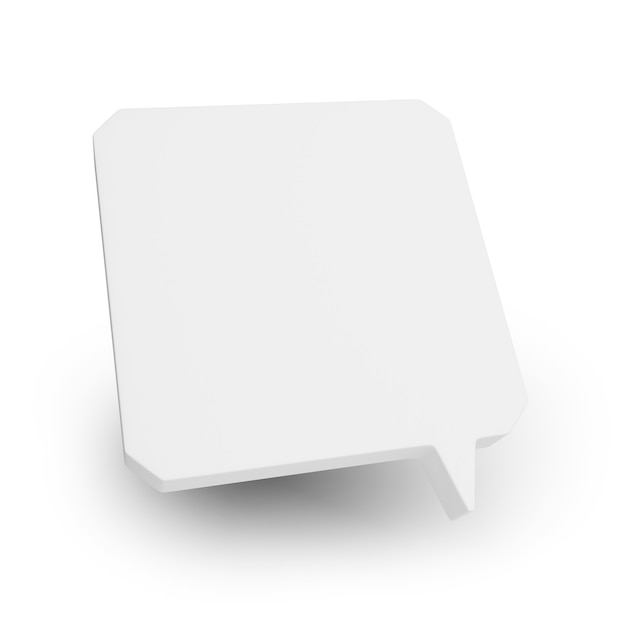 blank square speech comics or balloon isolated