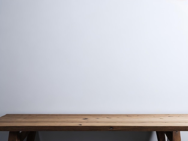Blank white wooden table texture background used for displaying products and presenting Products