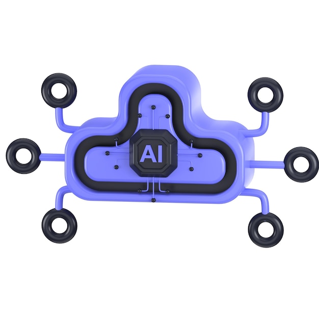 blender 3D-rendering ikon AI cloud data