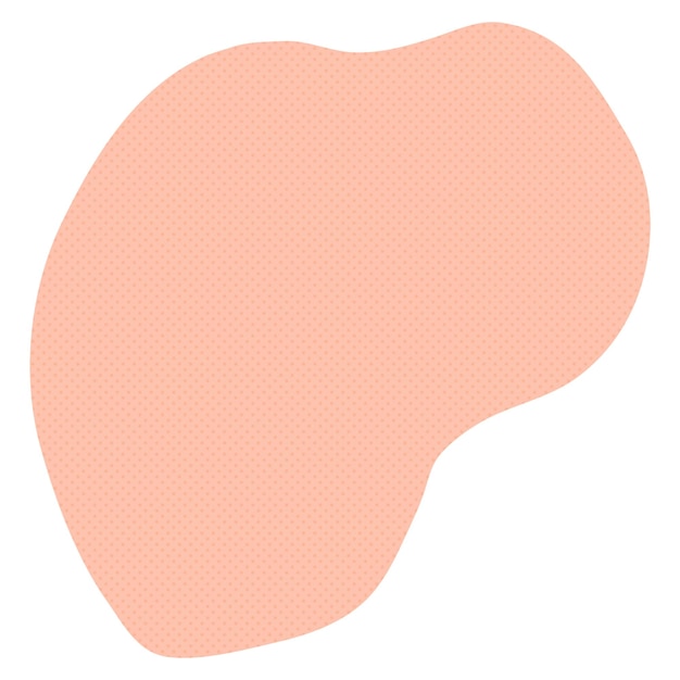 Blob shape png sticker peach textured design transparent background