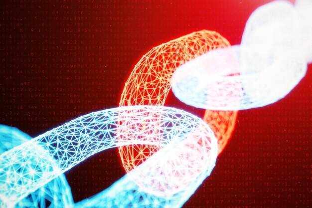 block chain concept digital block chain technology cryptocurrency concept of digital code