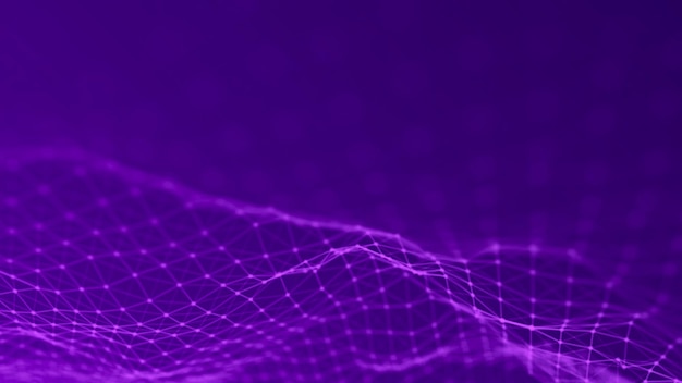 Blockchain technology background Block chain network concept 3D rendering