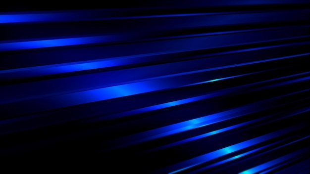 Blue and black abstract lines background 3d render