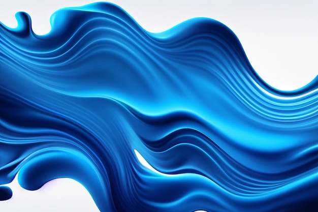 Blue Color Fluid Wave