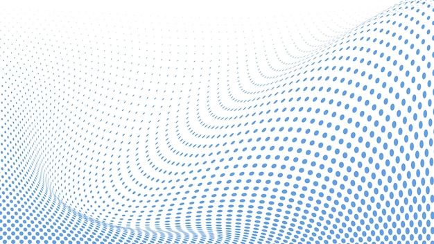 Blue halftone dots design element