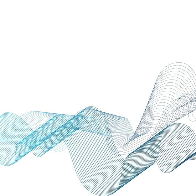 blue swirly abstract line design element
