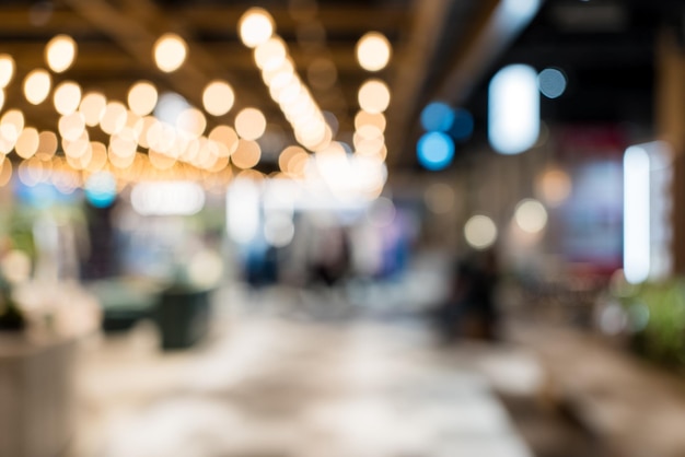Bokeh of the shopping center
