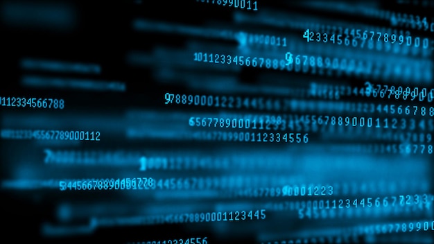 Bølge af partikler. Abstrakt baggrund med en dynamisk bølge. Big data
