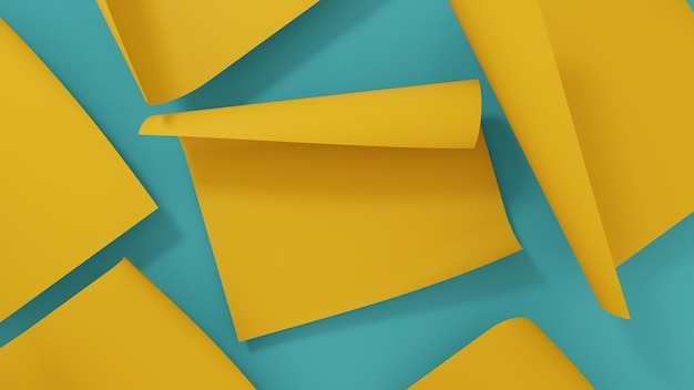 Bright colorful background from figurines Abstraction with geometry 3d rendering