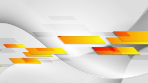Bright orange tech shapes abstract background