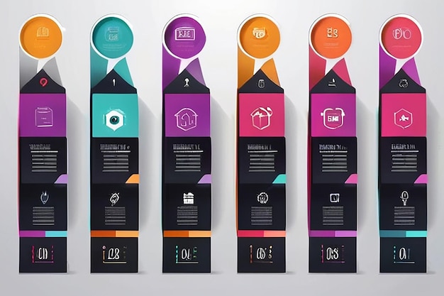 Business data visualization timeline infographic icons designed for abstract background template milestone element modern diagram process technology digital marketing data presentation chart Vector