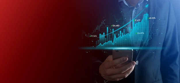 Business development financial plan and strategyAnalysis finance graph and market chart investment Digital economy exchangeDevelopment and growing growth planStock market investmentbanking