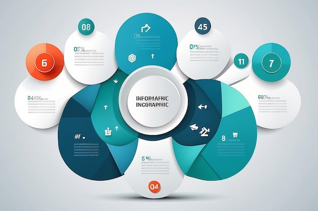 business infographics circle origami style vector illustration can be used for workflow layout banner diagram number options step up options web design