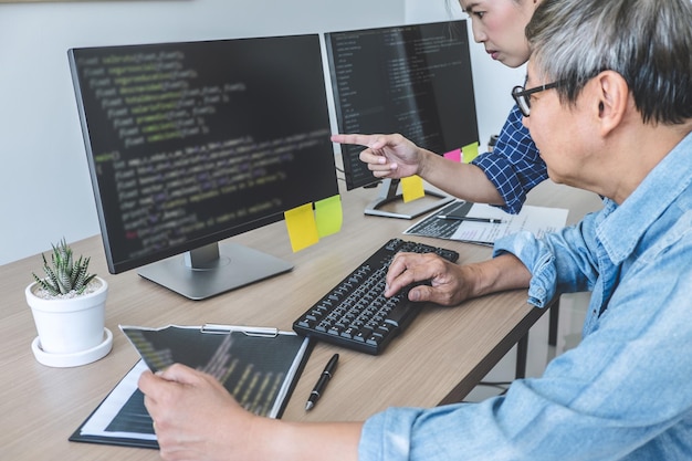 Business people working on desk