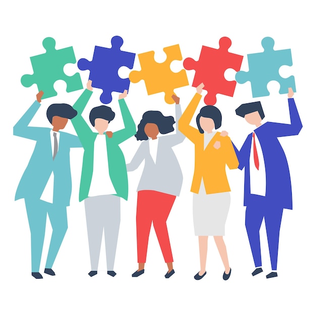 Business puslespil PNG illustration gennemsigtig baggrund