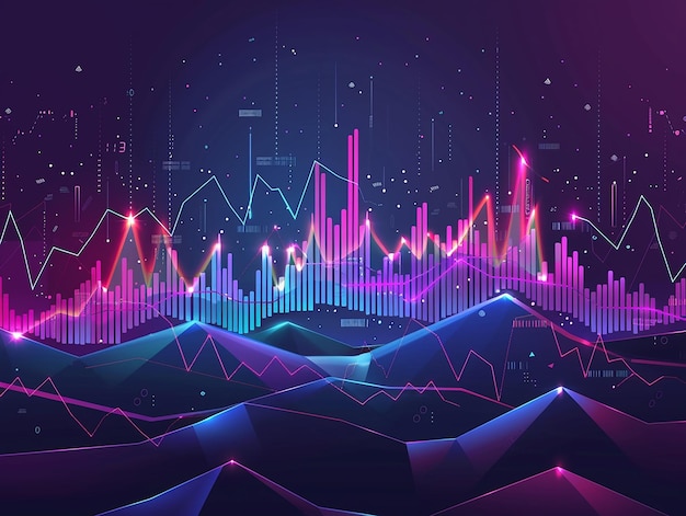 Business Vector Illustration Design Stock Market Chart