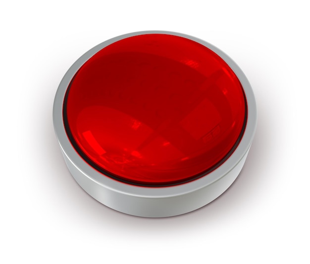 Button  3d render,Image contains clipping path.