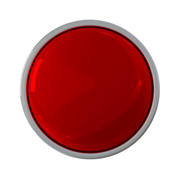 Button  3d render.