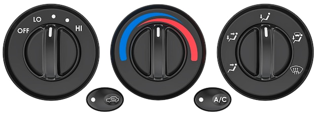 Car Air Conditioning Control Panel 3D rendering