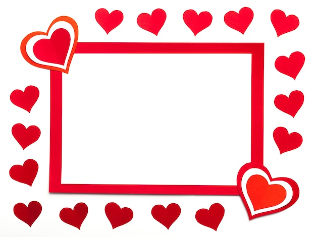 Card, homemade. Valentine's Day. Origami, cardboard, scissors, pencil. Red, pink, orange. Heart.