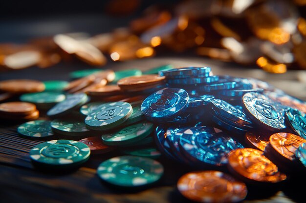 Casinochips tæt på