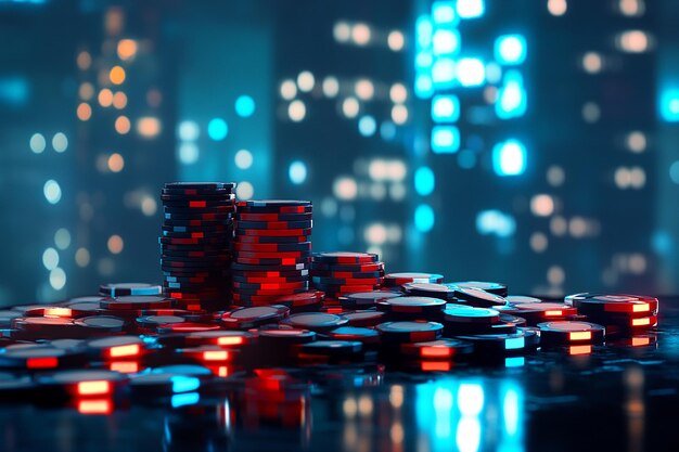 Casinochips tæt på