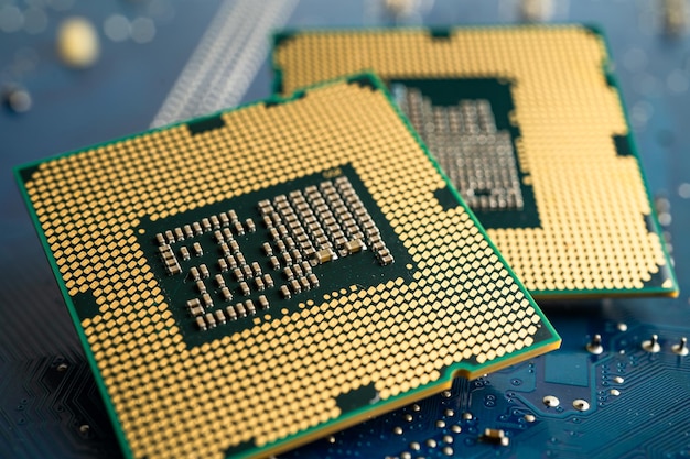 central processing unit cpu chip processor of computer mainboard electronic technology
