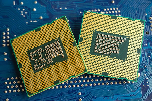 central processing unit cpu chip processor of computer mainboard electronic technology