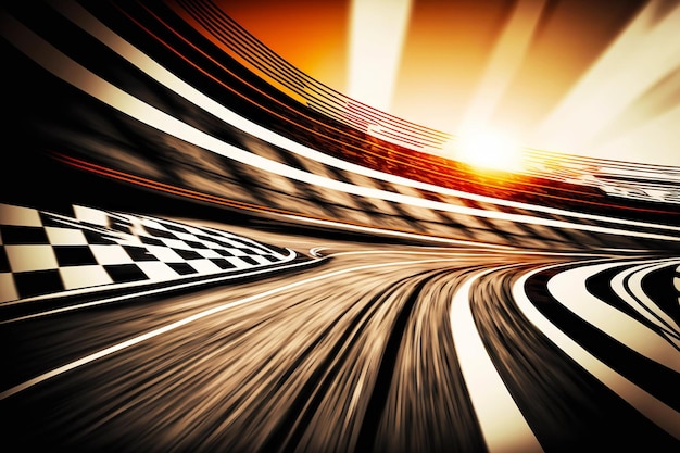 Challenging circuit with turns and turns for Formula One Racing generative ai