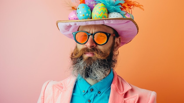 Chap in Easter Sunday Attire Isolated